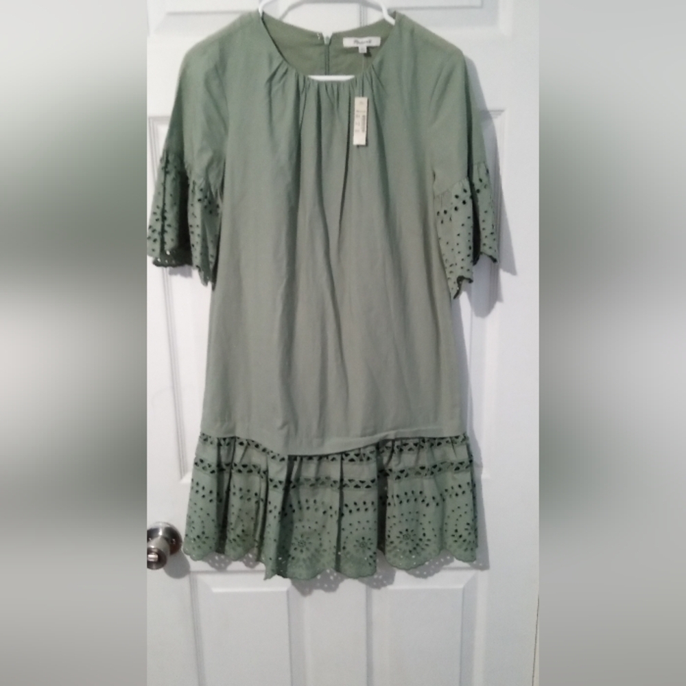 Green Madewell Eyelet Dress